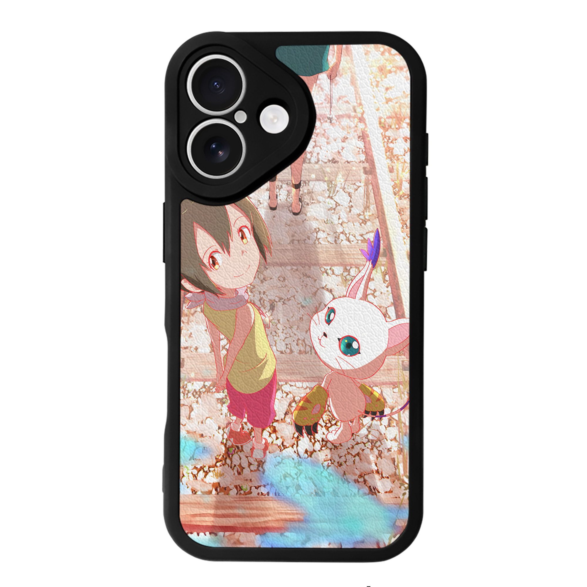 （画像用） Digimon デジタルモンスター/デジモン 【iPhone 16シリーズ対応】シリコンスマホケース（レザー調） 材質：シリコン